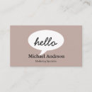 Search for hello business cards Speech