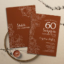 Search for orange 60th birthday invitations Calligraphy