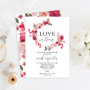 Search for pink floral bridal shower invitations Love in bloom