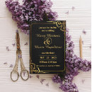 Search for deco decor invitations Black and gold
