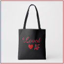 Search for red tote bags for her