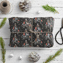 Search for black with snowflakes wrapping paper Reindeer