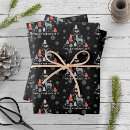 Search for black with snowflakes wrapping paper Reindeer