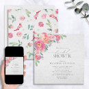 Search for hot pink bridal shower invitations Calligraphy