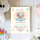 Search for elephant baby boy shower invitations Trendy