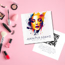 Search for face makeup artist business cards Minimalist