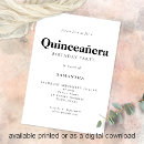 Search for black quinceanera invitations Simple