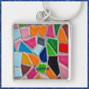 Search for mosaic pattern key rings Artistic