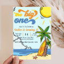 Search for the big one surf 1st birthday invitations Waves