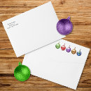 Search for red ornament return address labels Green