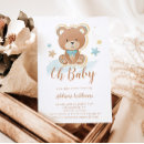 Search for blue teddy bears baby shower invitations For kids