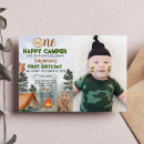 Search for one happy camper invitations Woodland