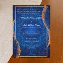 Search for rose gold and navy blue invitations Classic