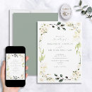 Search for green and white invitations Elegant