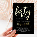 Search for foil 40th birthday invitations Fortieth