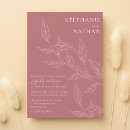 Search for fall leaf line invitations Minimalist