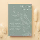 Search for green leaves wedding invitations Spring summer fall