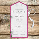 Search for fuchsia pink wedding invitations Simple