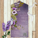 Search for elegant dark purple wedding invitations Moody
