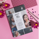 Search for black and white sweet 16 invitations Minimalist
