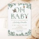 Search for woodland creatures baby shower invitations Greenery