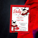Search for ladybug baby shower invitations Red and black