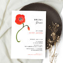 Search for red poppy bridal shower invitations Elegant