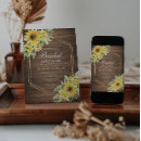 Search for rustic sunflower bridal shower invitations Wood