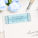 Search for blue metallic return address labels Calligraphy