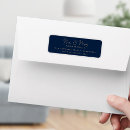 Search for simple blue return address labels Classy