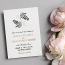 Search for gold foil floral wedding invitations Greenery