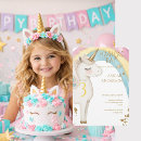 Search for magic birthday invitations Unicorn birthday party