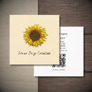 Search for sunflower business cards Qr code
