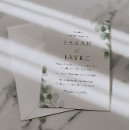 Search for green leaf wedding invitations Greenery