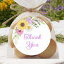 Search for sunflower thank you wedding stickers Floral