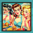 Search for vintage burger posters Food