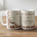 Search for love is brewing mugs Bridal shower