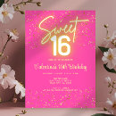 Search for sweet 16 invitations Hot pink