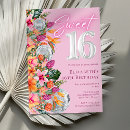 Search for flower tropical flower invitations Watercolor tropical flowers