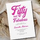 Search for fabulous 50th birthday invitations Fun modern script