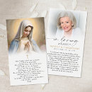 Search for catholic memorial prayer cards Virgin mary