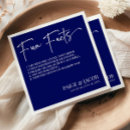 Search for dark navy napkins Fun facts