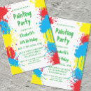 Search for kids painting party invitations Artistic