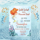 Search for splish splash bash birthday invitations Our little mermaid