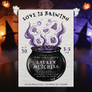 Search for witch bridal shower invitations Purple