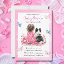 Search for black white dog invitations Pink