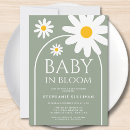 Search for sage baby shower invitations Baby in bloom