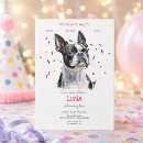 Search for boston terrier birthday invitations Cute