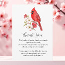 Search for bird memorial invitations Red cardinal bird