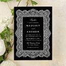 Search for black lace wedding invitations Calligraphy
